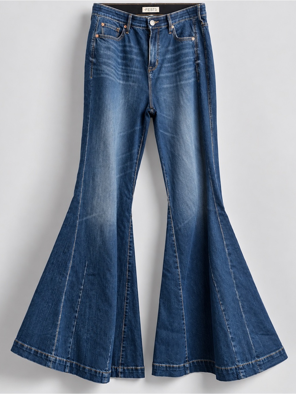 Festi Sky High Super Flare Jeans Torrid 16T Boho 70s Bell Bottom